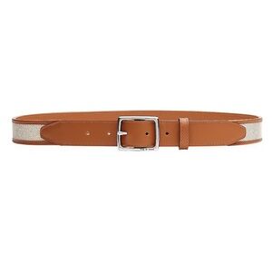 Rag & Bone Boyfriend Leather & Canvas Belt